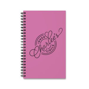 Spiral Journal, Pink Diary for Writing with Charlee's Inner Circle Logo, Great Gift for Romance Fans, Book Lovers, Contemporary Romance